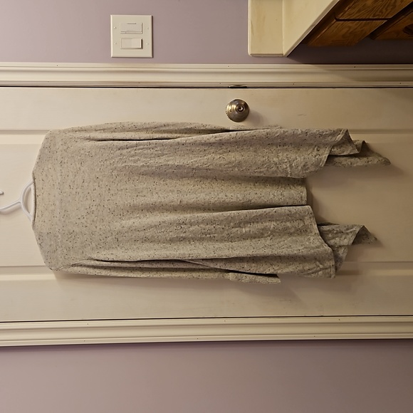 💀Moth Lyra Bell Sleeve Waterfall Cardigan/Sweater in Light Speckled Grey - Picture 11 of 16